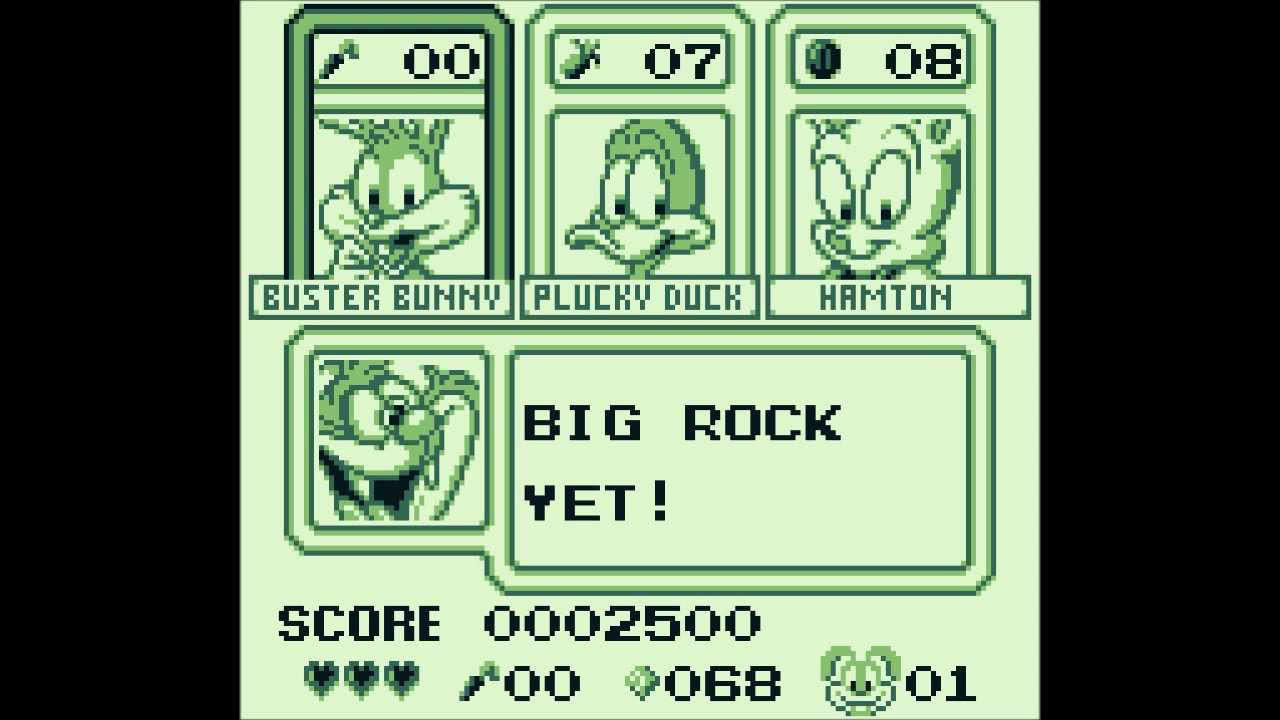 Tiny Toon Adventures Babs Big Break - Nintendo Game Boy Emulation - Konami 1992