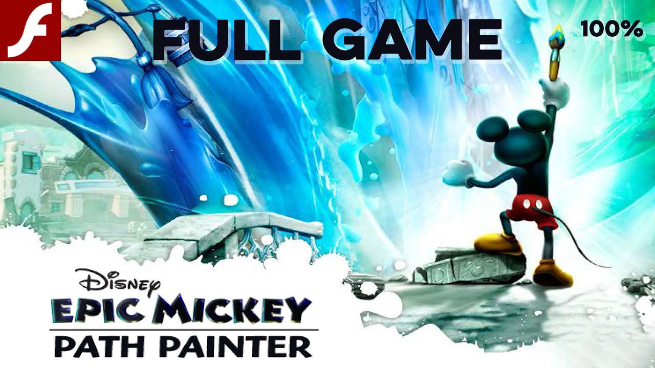 Disney's Epic Mickey™: Path Painter (Flash) - Full Game Walkthrough (100%) - No Commentary