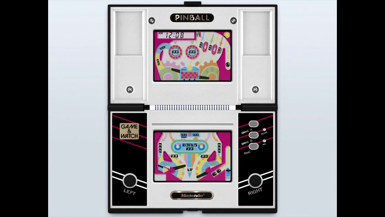 Game & Watch - Pinball (c)1983 Nintendo [MAME emulation footage]