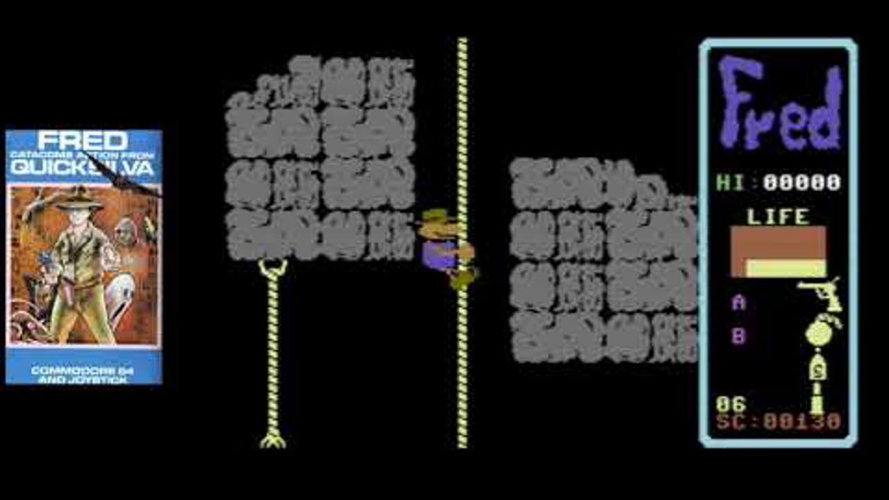 Fred pyramid adventure with POKEs for Commodore 64