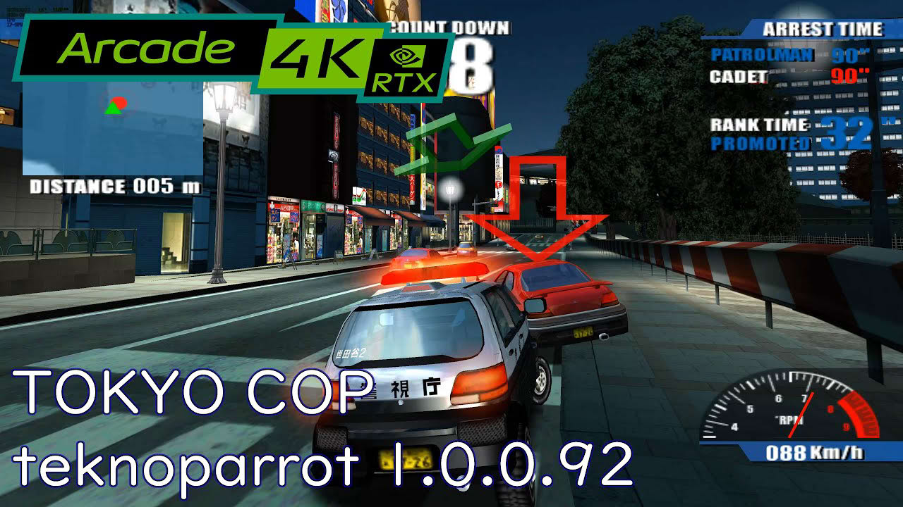 Tokyo Cop / Arcade emulator TeknoParrot racing games / RTX 2080ti 4K