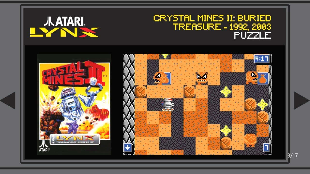 Crystal Mines 2 Buried Treasure | Atari Lynx Collection 1 | Game 3 of 17 | Evercade Handheld