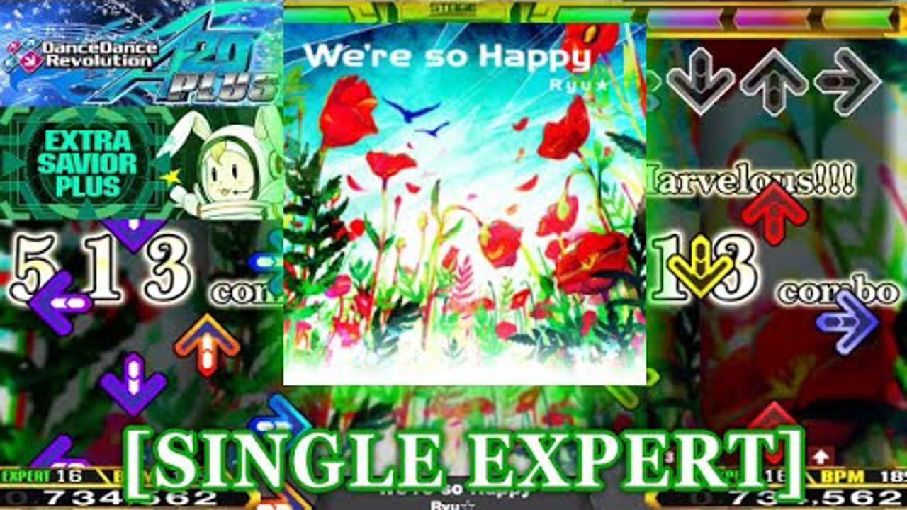 【DDR A20 PLUS】 We're so Happy  [SINGLE EXPERT] 譜面確認＋クラップ