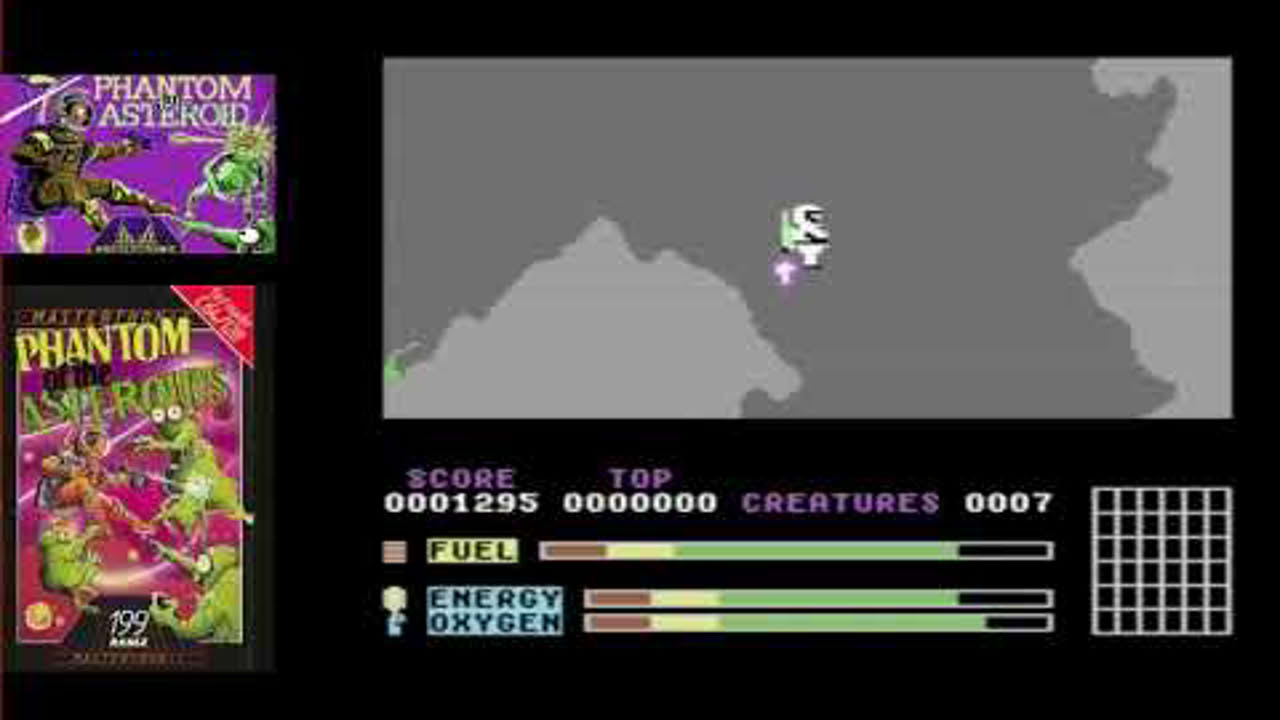 Phantoms of the Asteroid Game with 3 NAMES and POKEs! (Commodore 64)