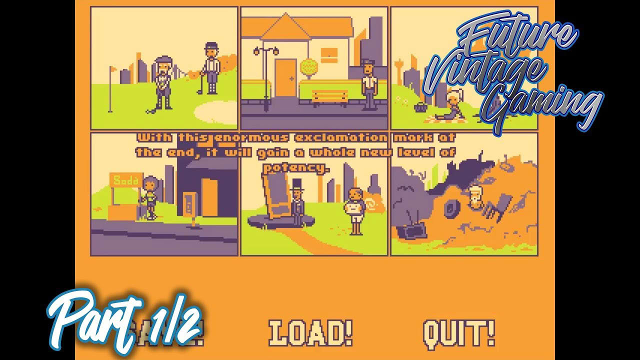 ! [exclamation mark] ~ Part 1 / 2 (AGS)  Free Pixel Art Point and Click Adventure Game 5 colors