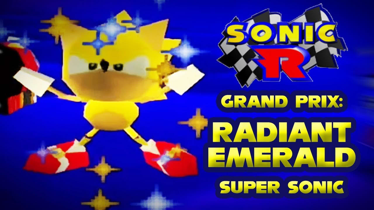 Sonic R (PC) - Grand Prix: Radiant Emerald Super Sonic Gameplay Playthrough