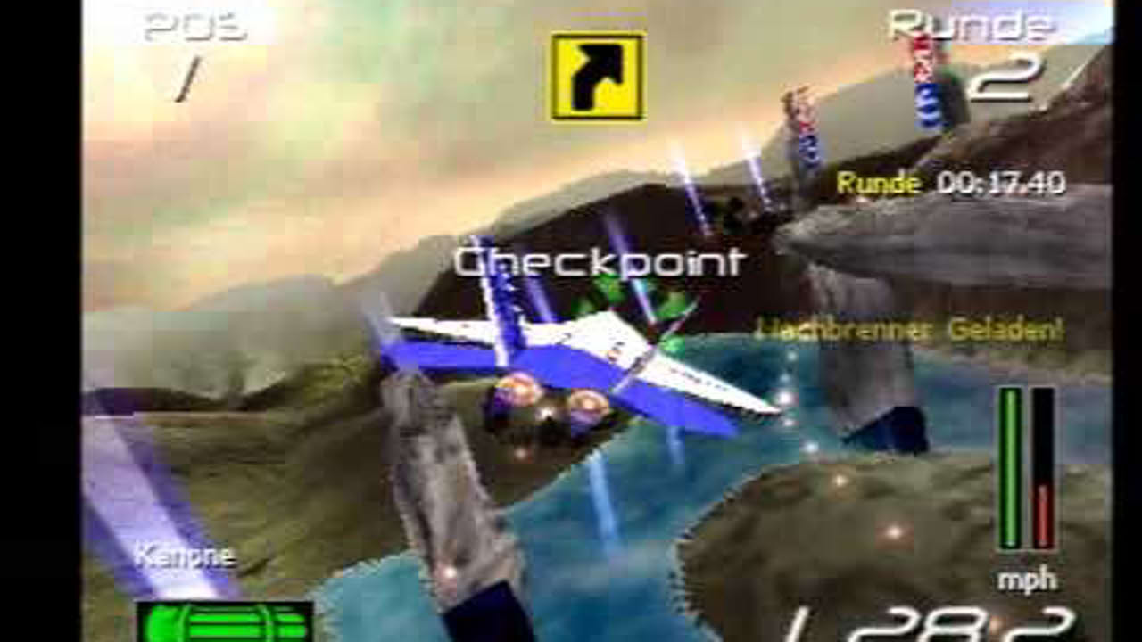 N.GEN Racing (PS1) Gameplay: X-Fighter Championship