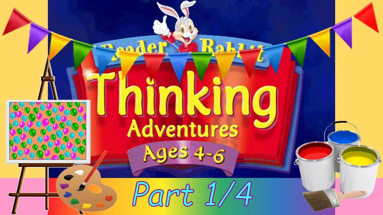 Reader Rabbit Thinking Adventures Ages 4-6 Part 1/4 - Painting wrapping papers and banners