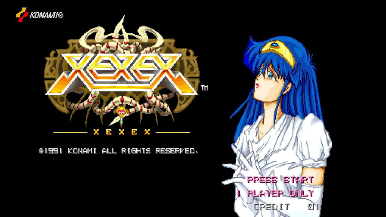 Xexex (ゼクセクス). [Arcade - Konami]. (1991). Full Playthrough.