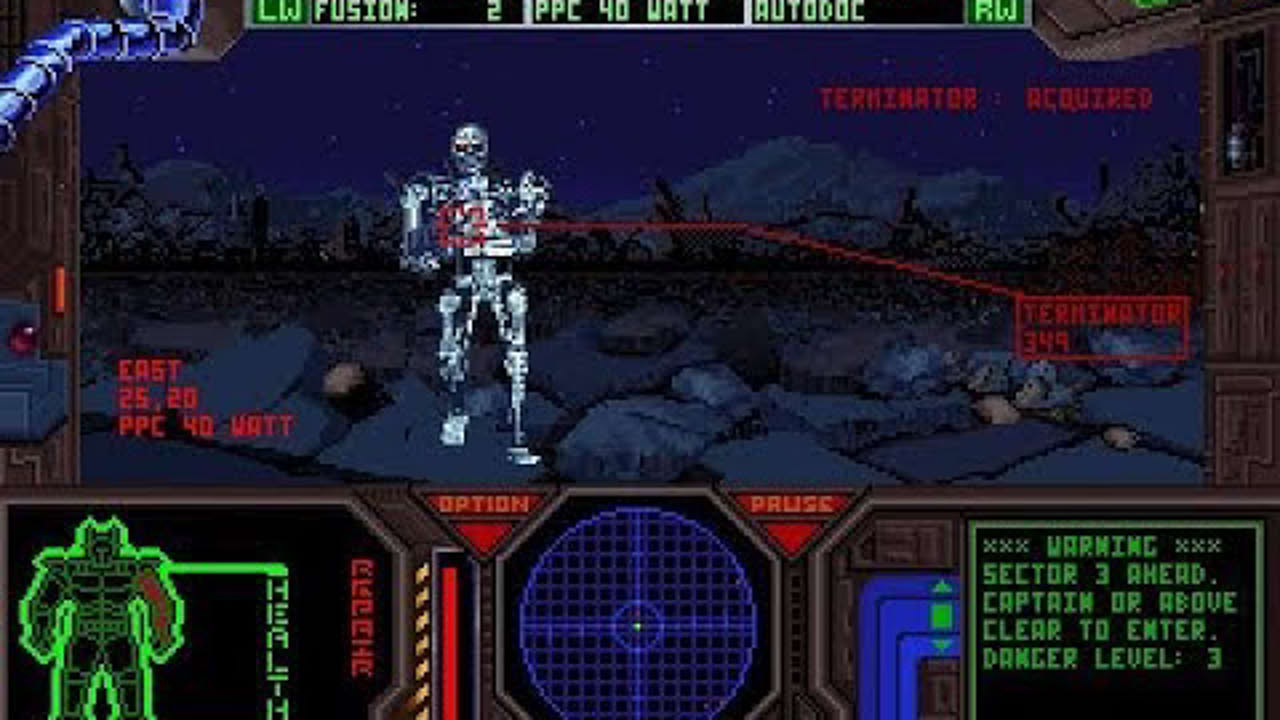 The Terminator 2029 (PC/DOS) 1992, Bethesda Softworks (CD, MT32, SB)