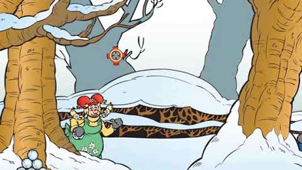 kabouter plop en de pinguin  (pc) gameplay #1 - sneeuwballen gevecht