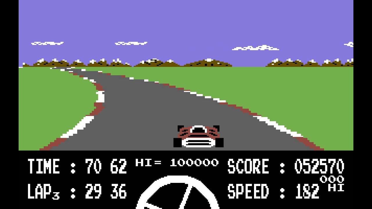 Formula 1 Simulator Longplay (C64) [50 FPS]