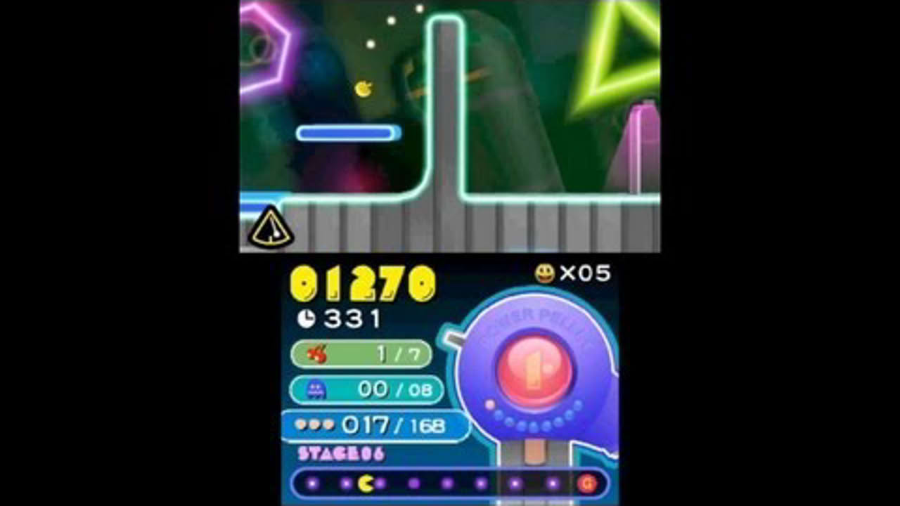 PAC-MAN & Galaga DIMENSIONS - N3DS - Pac-Man Tilt Gameplay