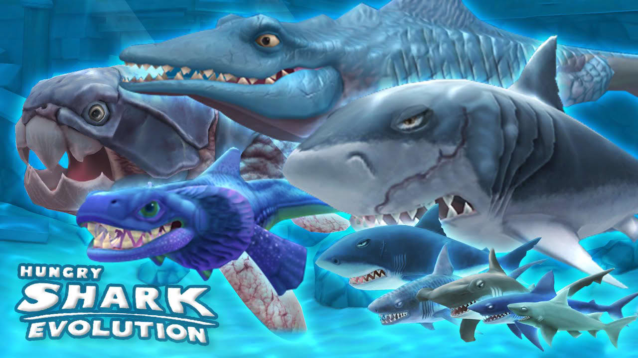 ALL SHARKS, GAMEPLAY MONTAGE Hungry Shark Evolution | HD