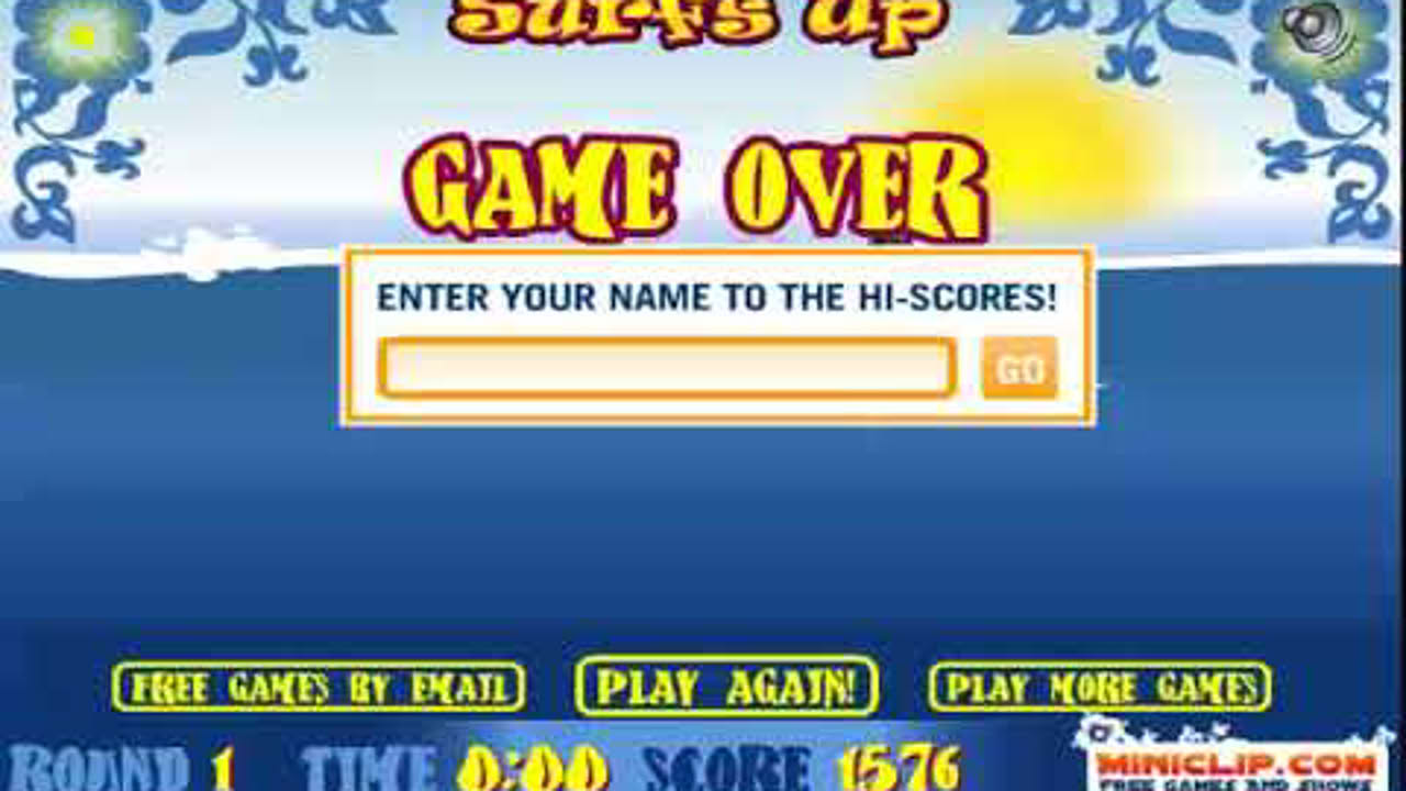 Miniclip: Surf's Up (Flash Game) Gameplay