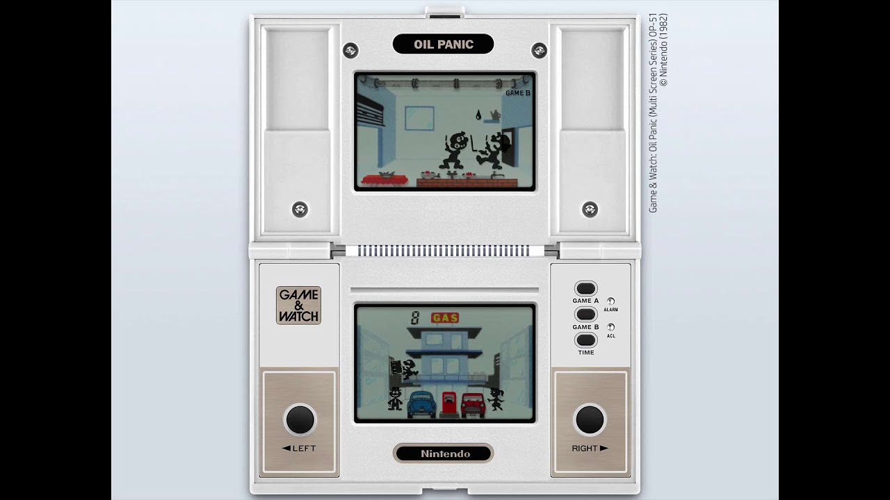 Game & Watch - Oil Panic (OP-51) (c)1982 Nintendo (with case artwork) [MAME emulation footage]