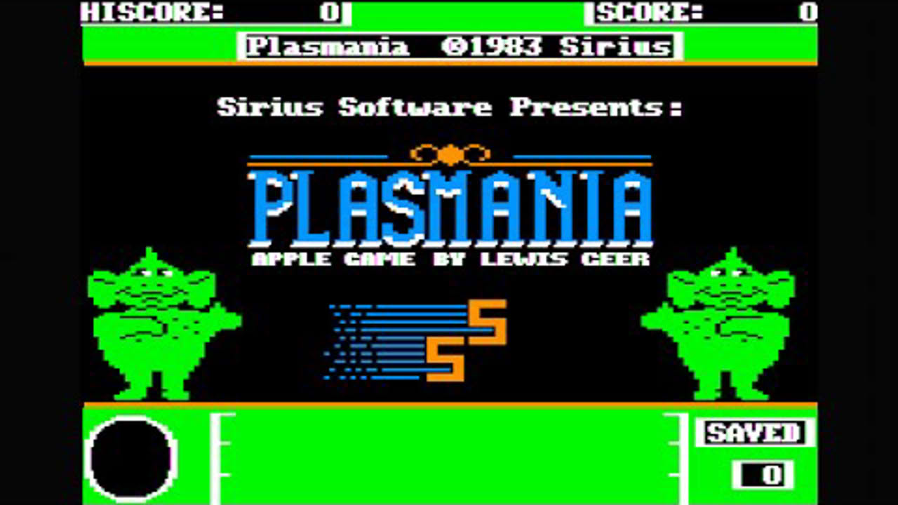 Plasmania longplay with cheats (Apple II - Sirius software)