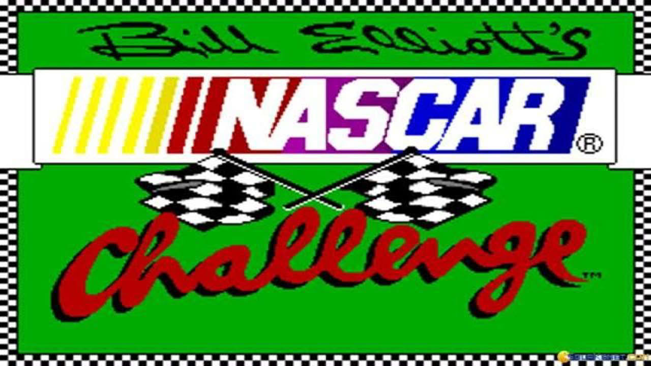 Bill Elliott's Nascar Challenge gameplay (PC Game, 1990)