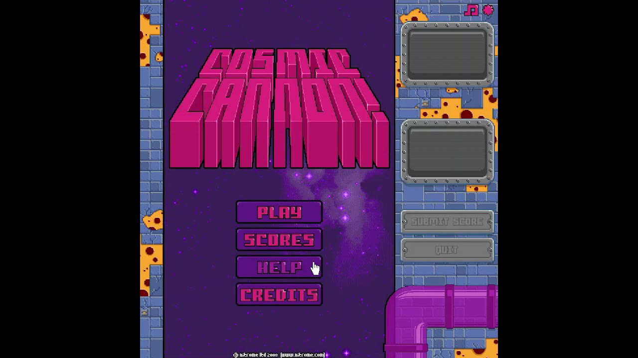 Cosmic Cannon (Nitrome.com) Gameplay