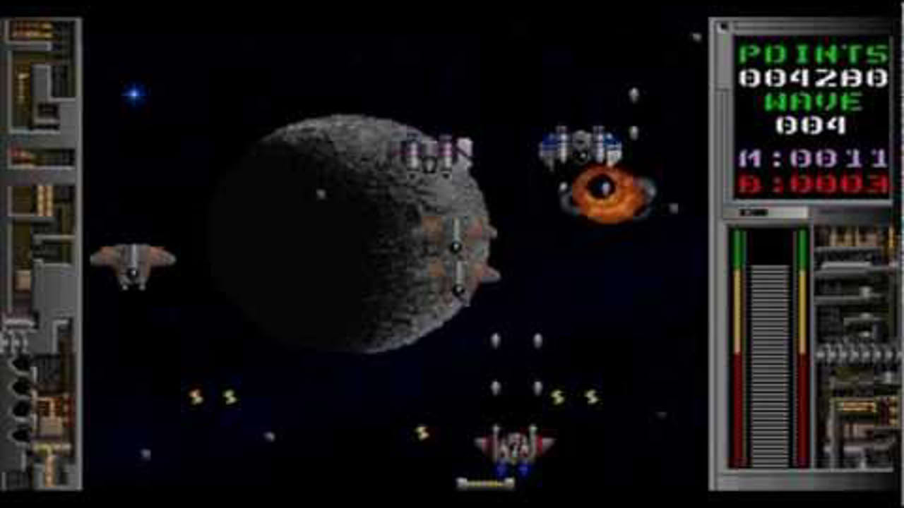 Galactix (1992) Intro and gameplay footage