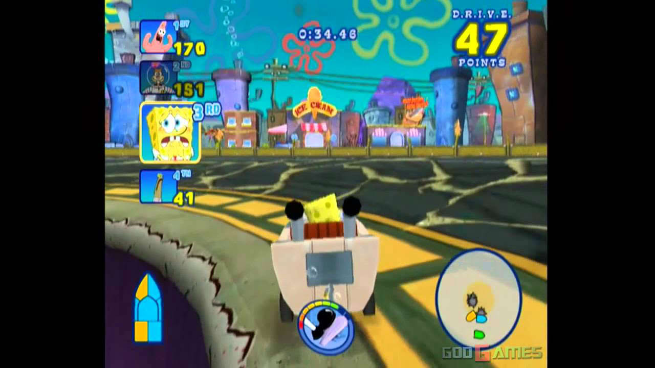 Spongebob's Boating Bash - Gameplay Wii (Original Wii)