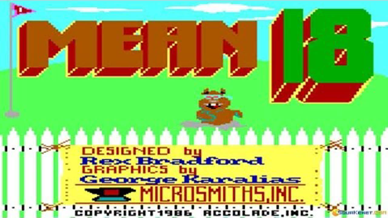 Mean 18 gameplay (PC Game, 1986)