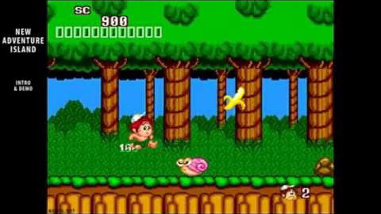New Adventure Island / opening intro and auto demo / Turbografx-16 1992