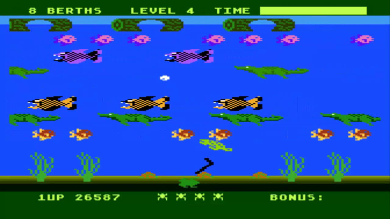 Frogger II: ThreeeDeep Atari 8 Bit Score 37905