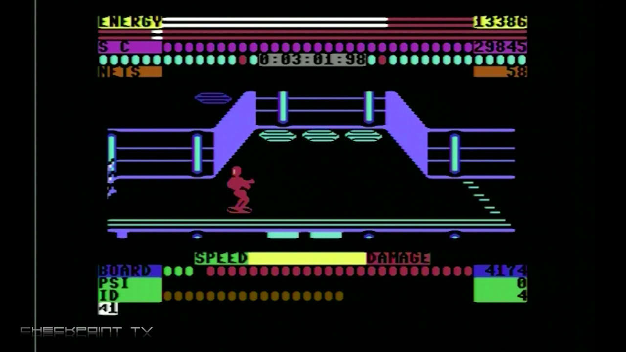 PSI Warrior from Beyond  - Futuristic Hover Board SciFi Shooter - C64 Gameplay 50 FPS