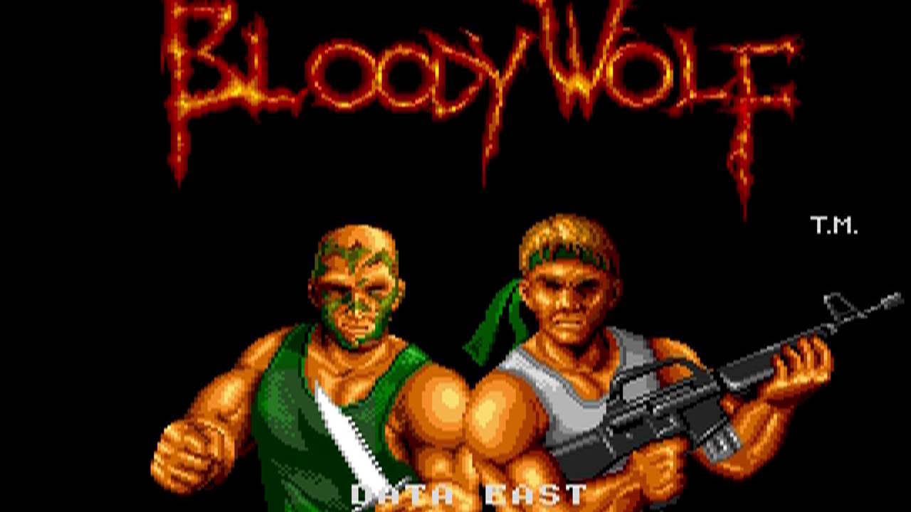 Bloody Wolf (Data East 1988)  Attract Mode 60fps