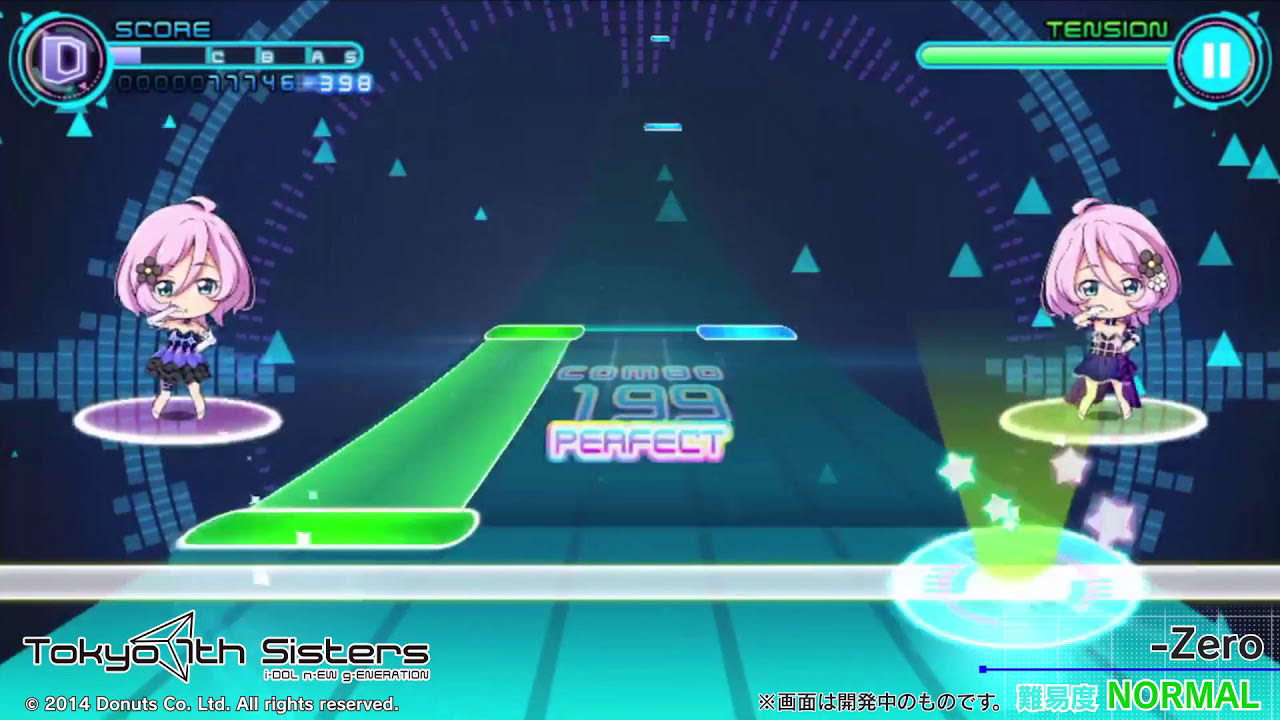 Tokyo 7th シスターズ『-Zero(ダンスモード)』リズムゲームプレイ動画