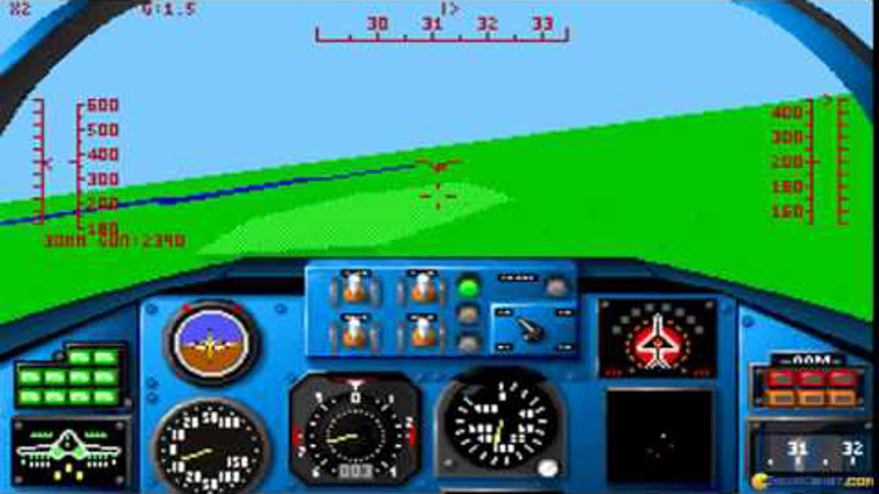 Su-25 Stormovik gameplay (PC Game, 1990)