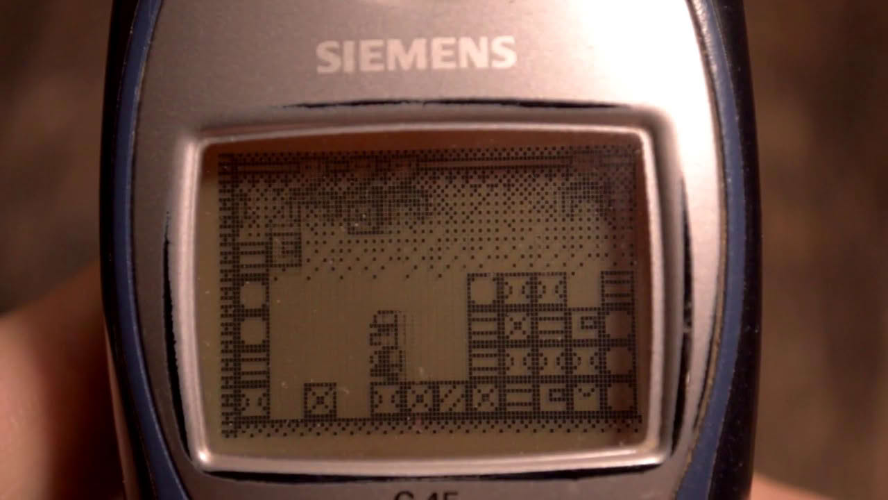 Stack Attack Game On Siemens C45 Old Phone