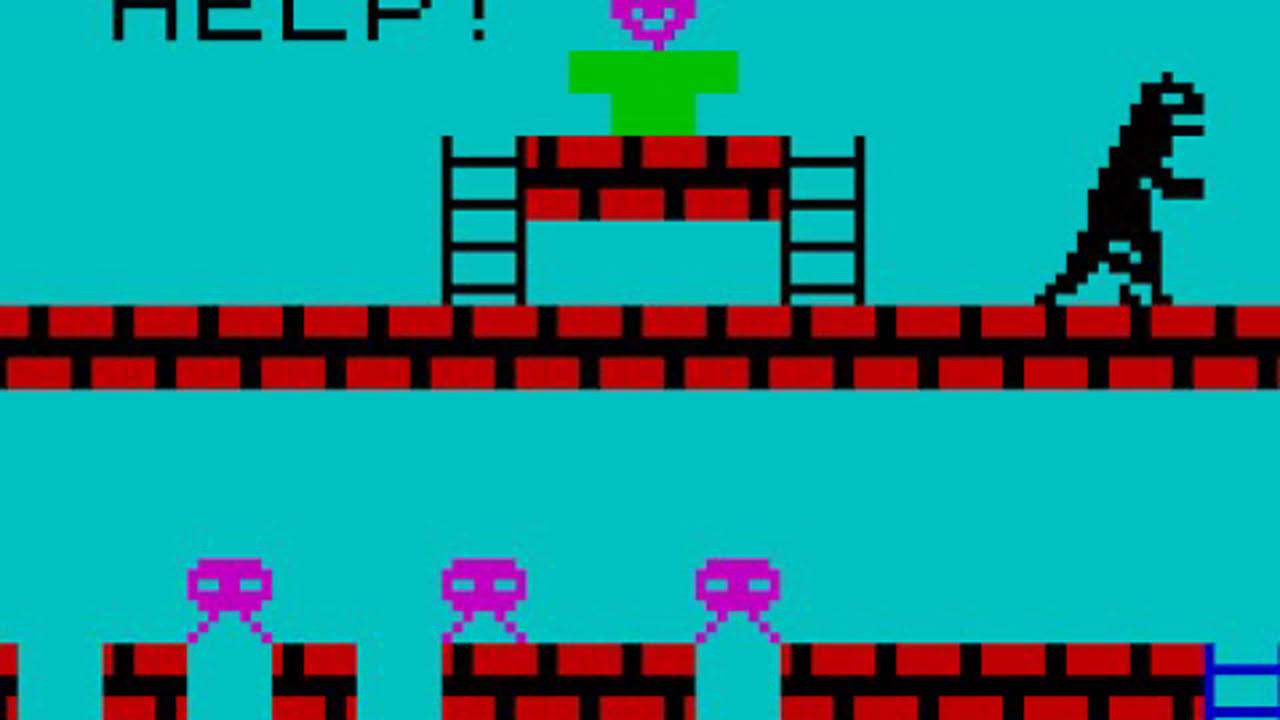 GODZILLA & THE MARTIANS (ZX Spectrum 16K/48K) Gameplay