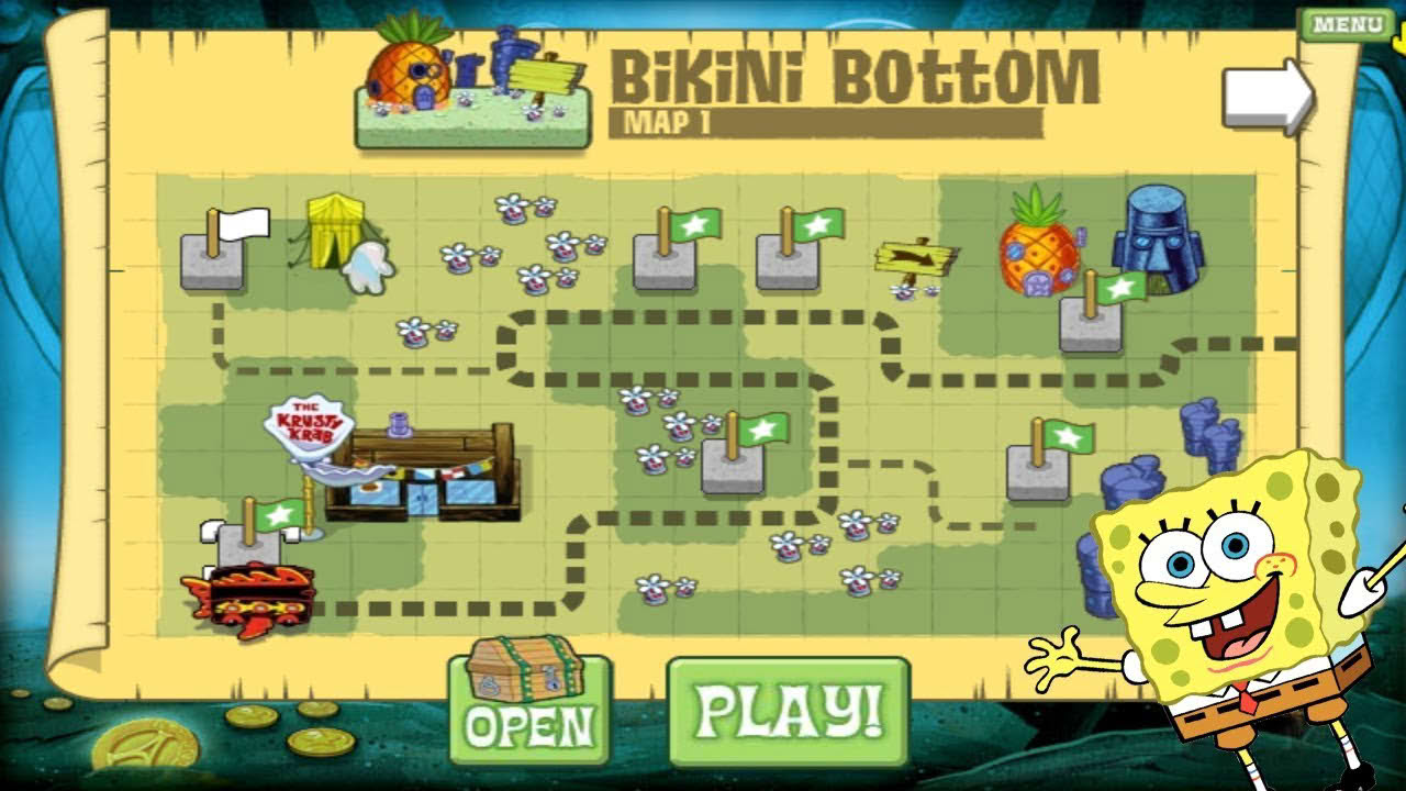 SpongeBob Atlantis SquareOff: Map 1 - Bikini Bottom