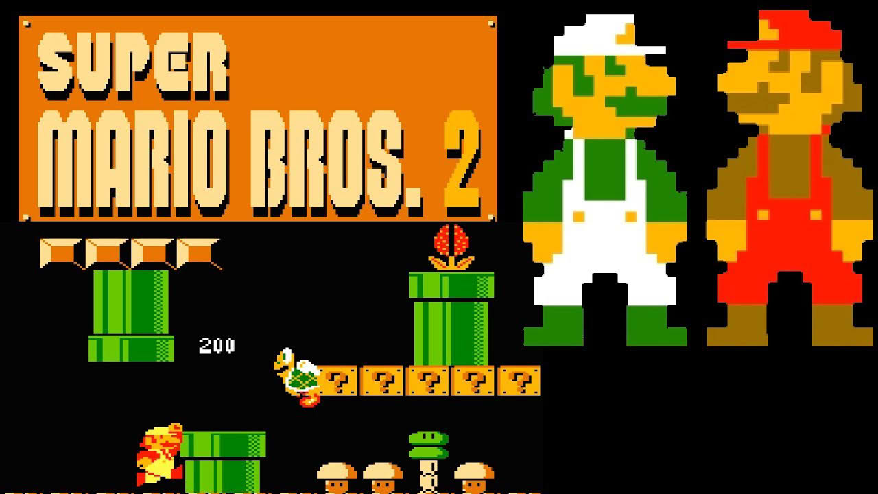 Super Mario Bros. 2 (Famicom Disk System, 1986) — Mario Warpless & Luigi Session 🍄🏰🐢