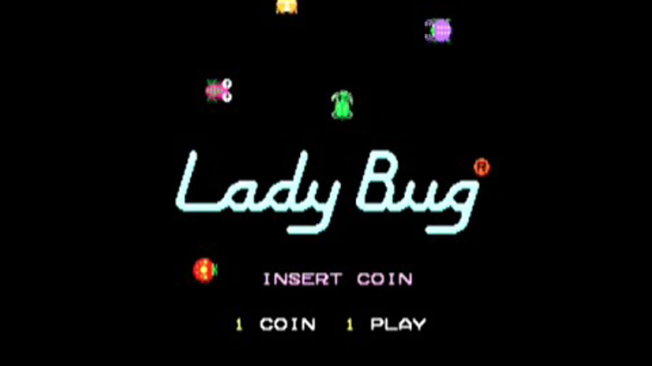Lady Bug - Arcade Gameplay - Universal 1981