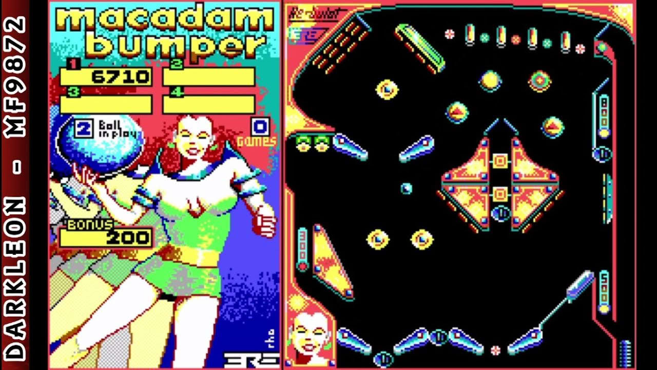 Macadam Bumper © 1987 Accolade - PC DOS - Gameplay