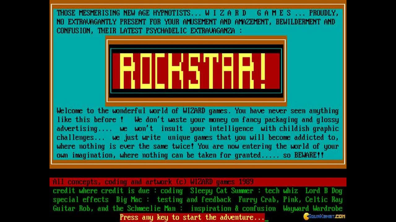 Rockstar gameplay (PC Game, 1989)