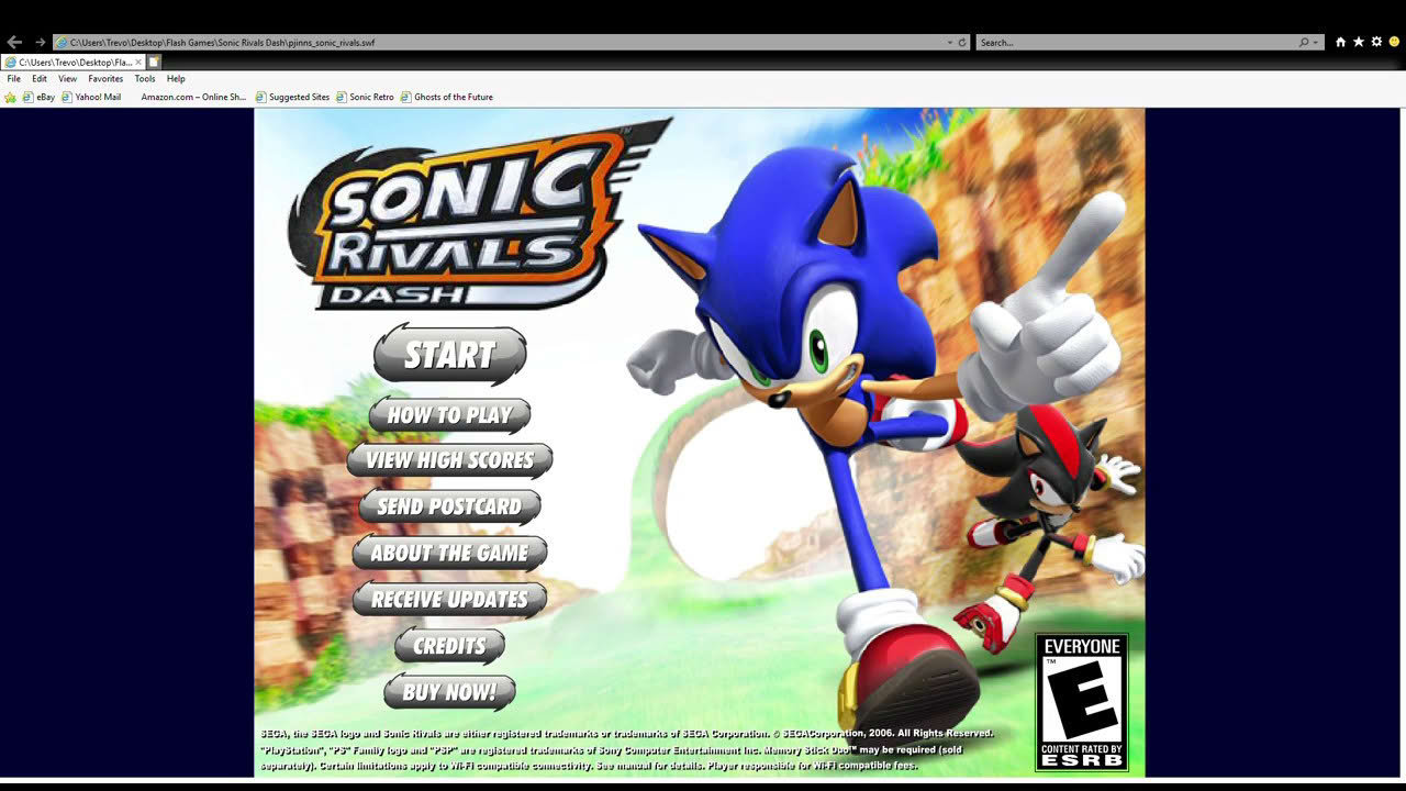 Sonic Rivals Dash (Flash Game)