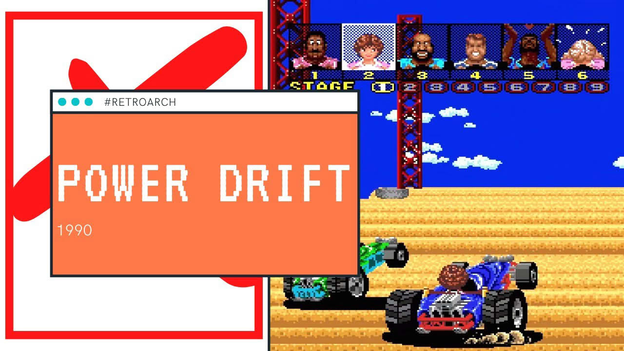 Power Drift (1990) [PCE] - RetroArch with Beetle SuperGrafx