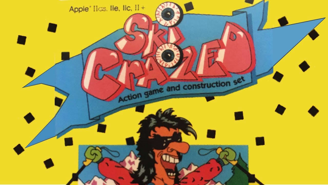 SKI CRAZED - GAMEPLAY (APPLE II - 1986)