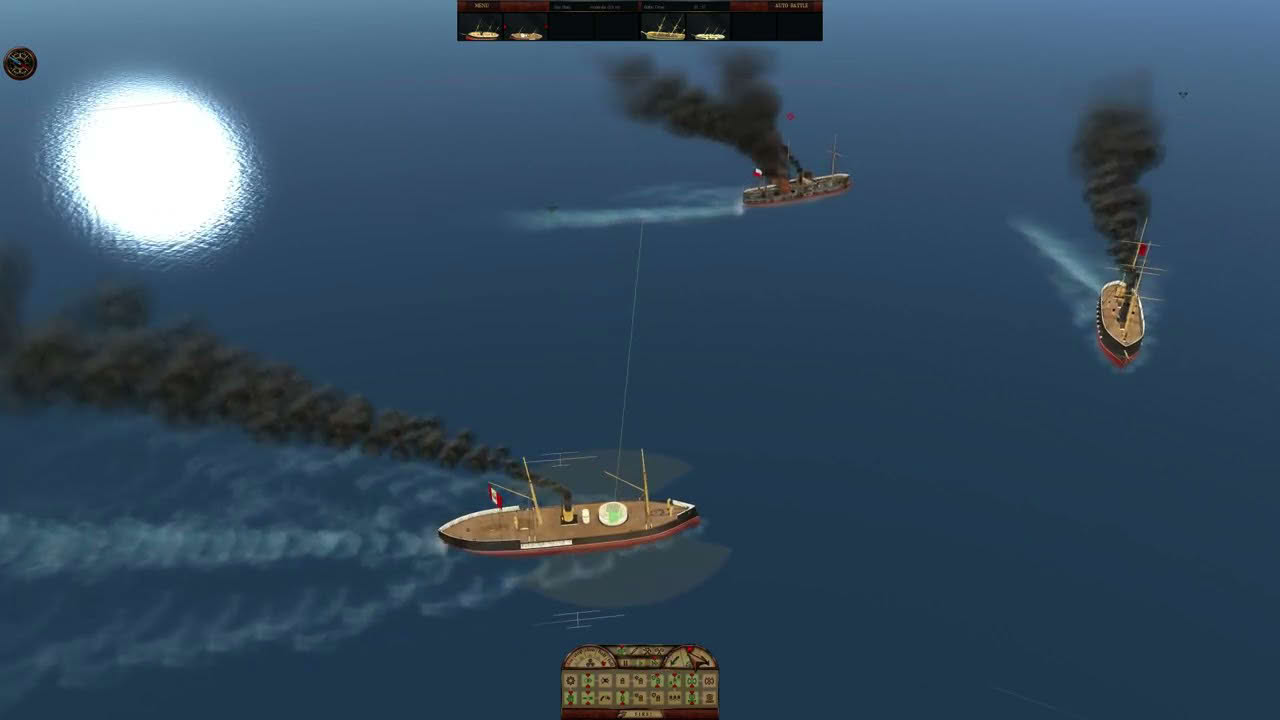 CLAD in IRON: Pacific 1879 - Gameplay in SIM mode