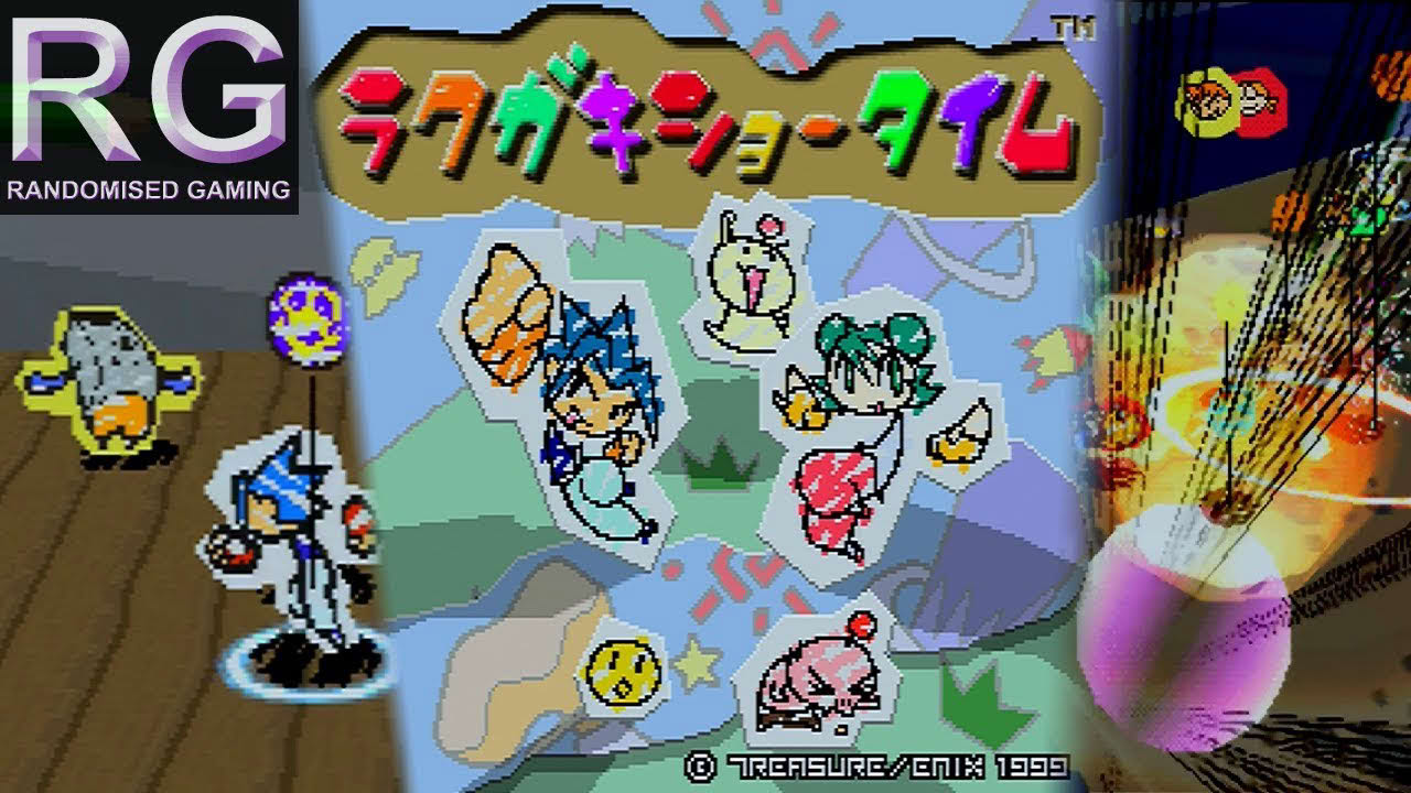 Rakugaki Showtime - PlayStation 1 - Intro and Normal Mode Playthrough & Ending [1080p60]