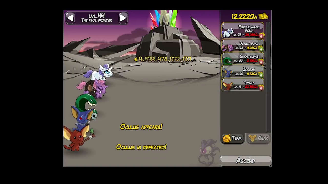 IdleQuest endgame gameplay