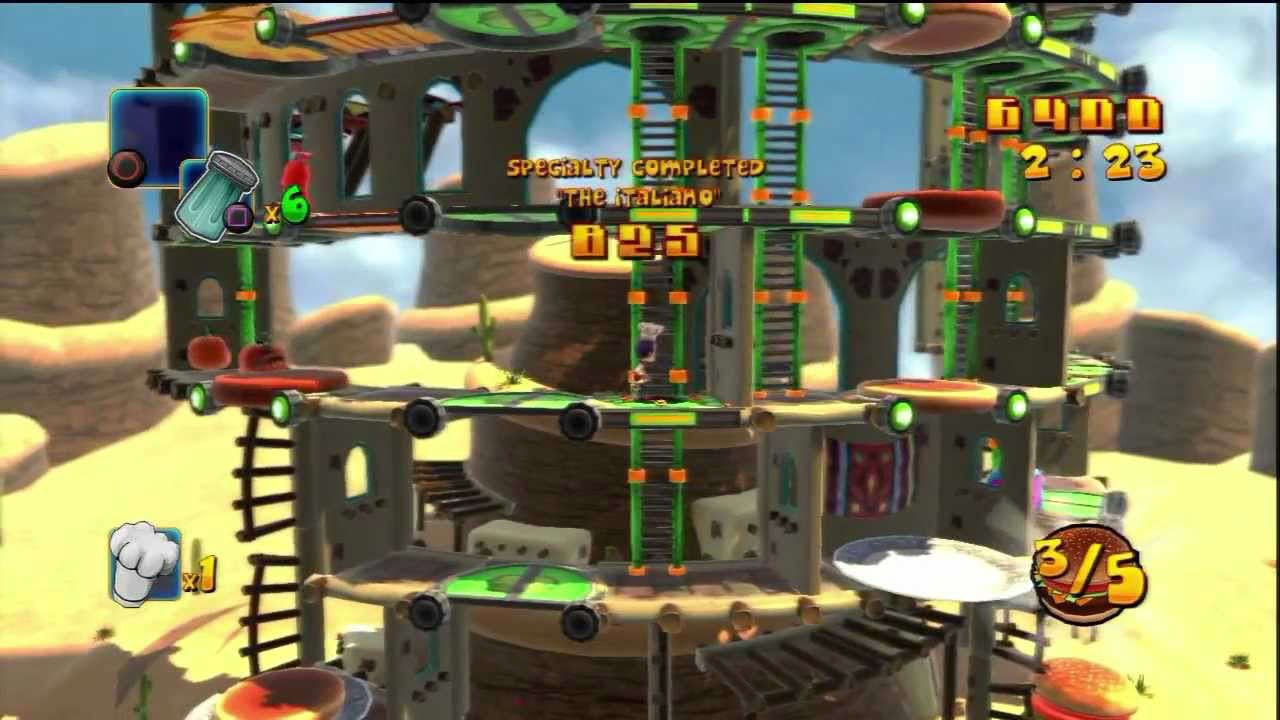 Burgertime World Tour (PS3) Gameplay