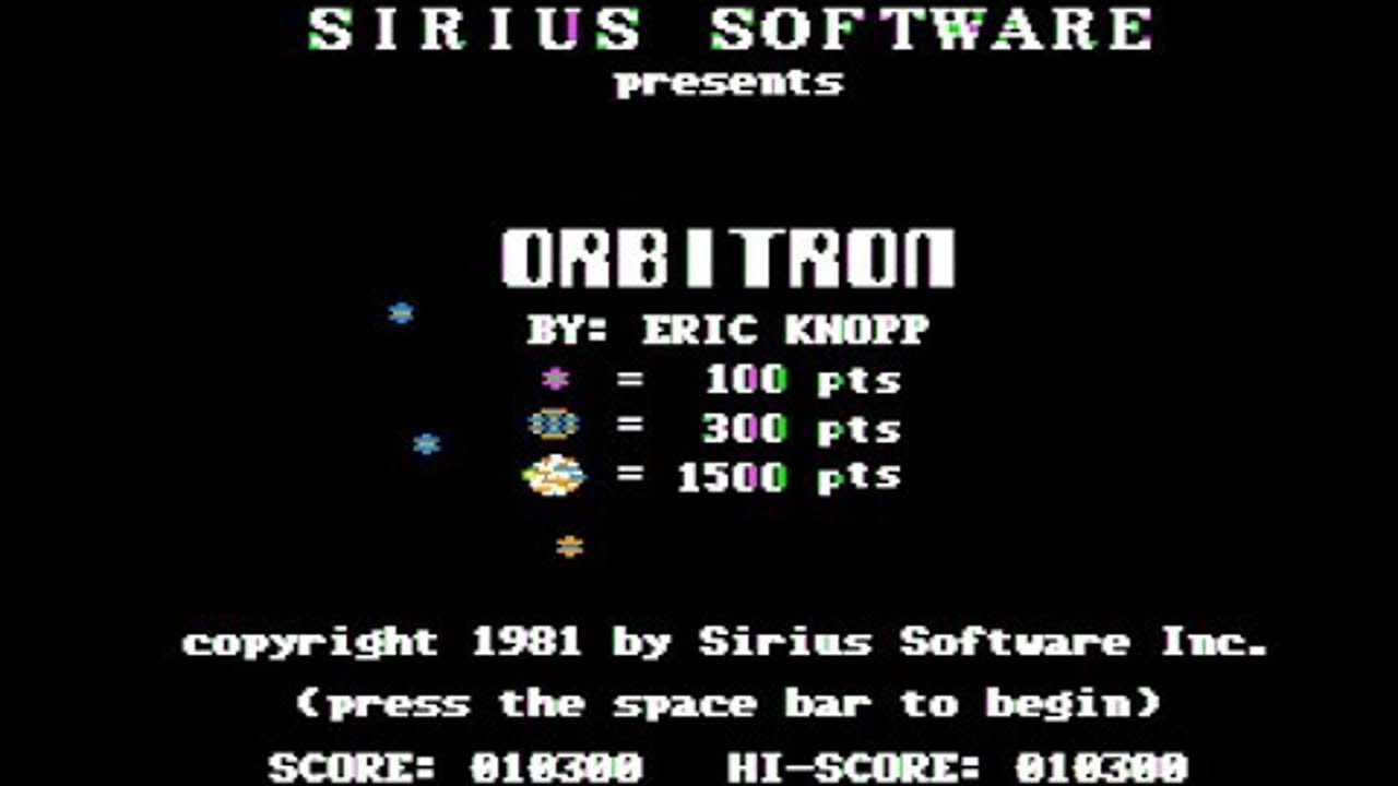 Orbitron disk drive sound (Apple II - Sirius)