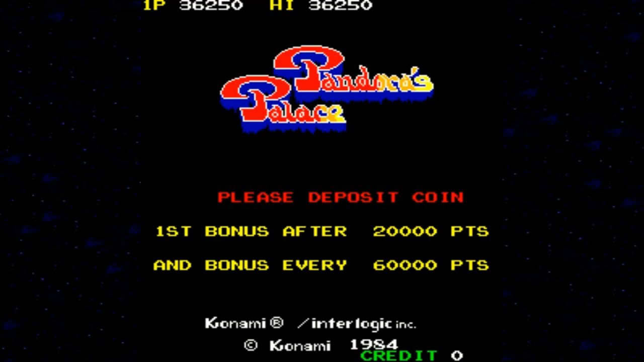 Pandora's Palace 1984 Konami / Interlogic Mame Retro Arcade Games