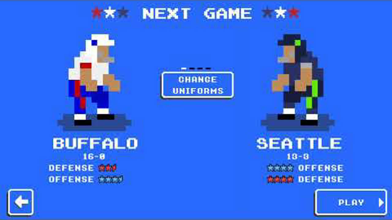 Retro Bowl LX - Buffalo (16-0-0) vs Seattle (13-3-0)