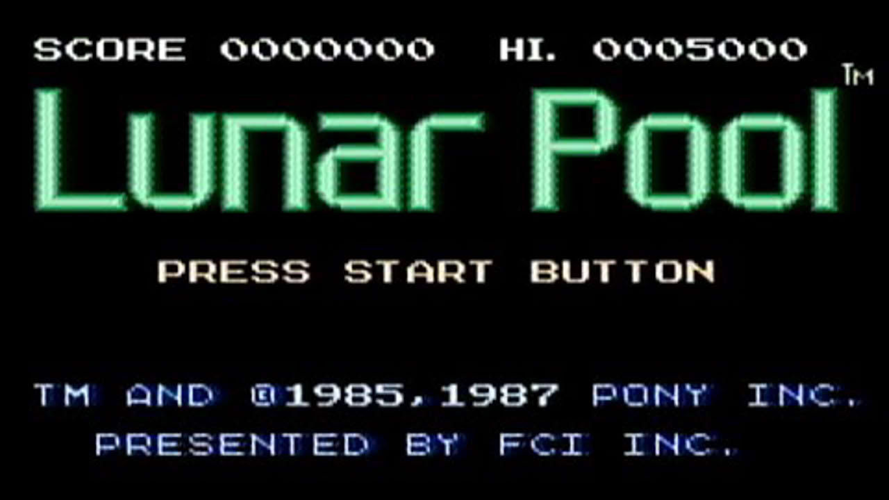 Lunar Pool (NES) - FCI, Oct 1987 | NESguide 240p
